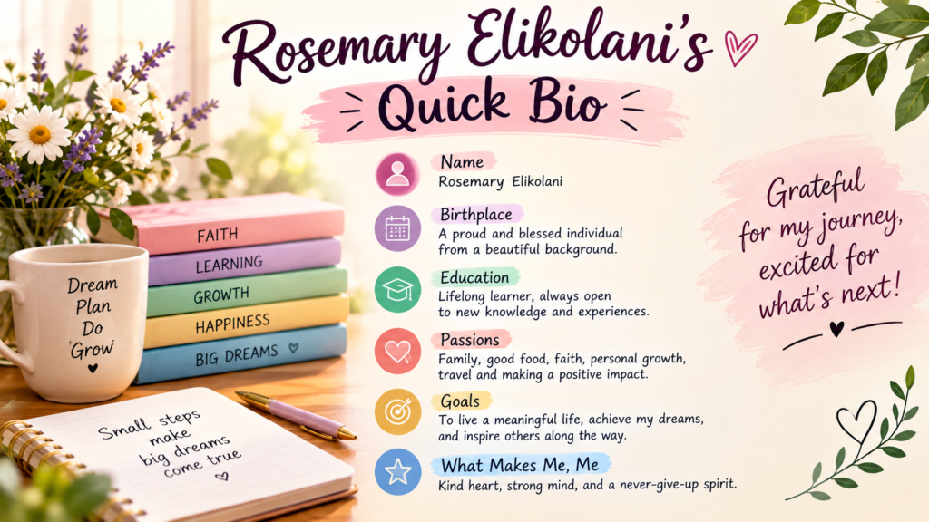 Rosemary Elikolani's Quick Bio